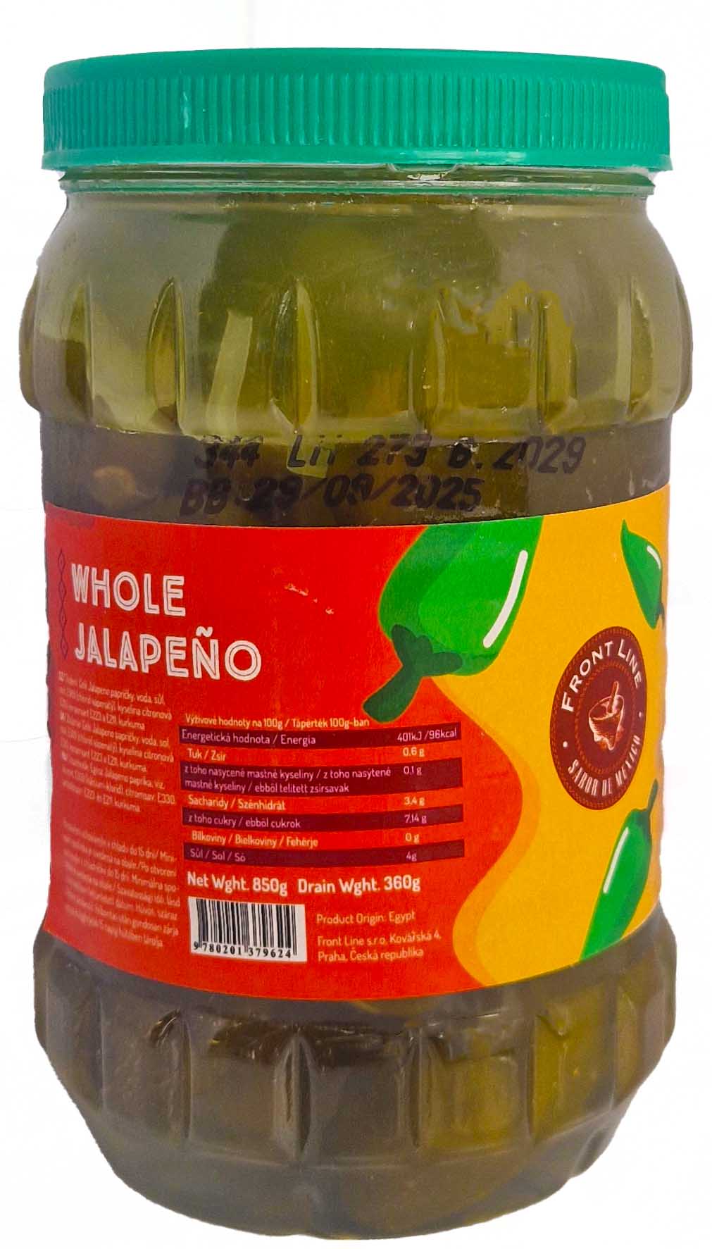 Green Whole Jalapeno 850g